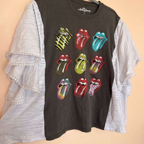 Upcycled Rolling Stones Shirt - Picture 2 of 3